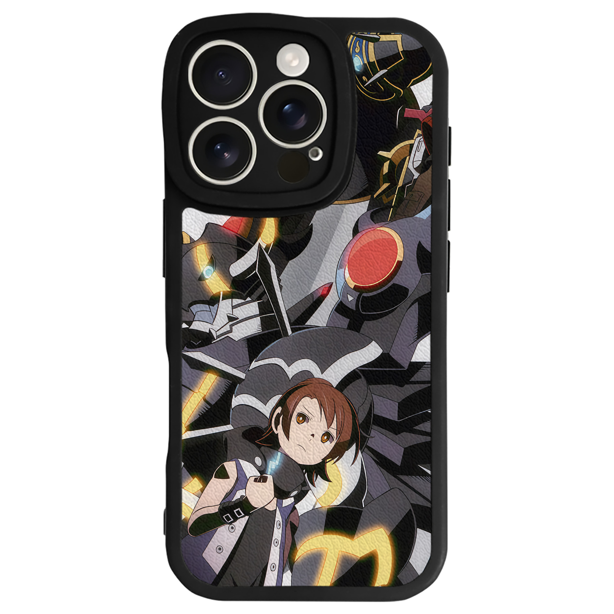 （画像用） Digimon デジタルモンスター/デジモン 【iPhone 16シリーズ対応】シリコンスマホケース（レザー調） 材質：シリコン